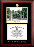 Gold Embossed Diploma Frame with Campus Images Lithograph G26374