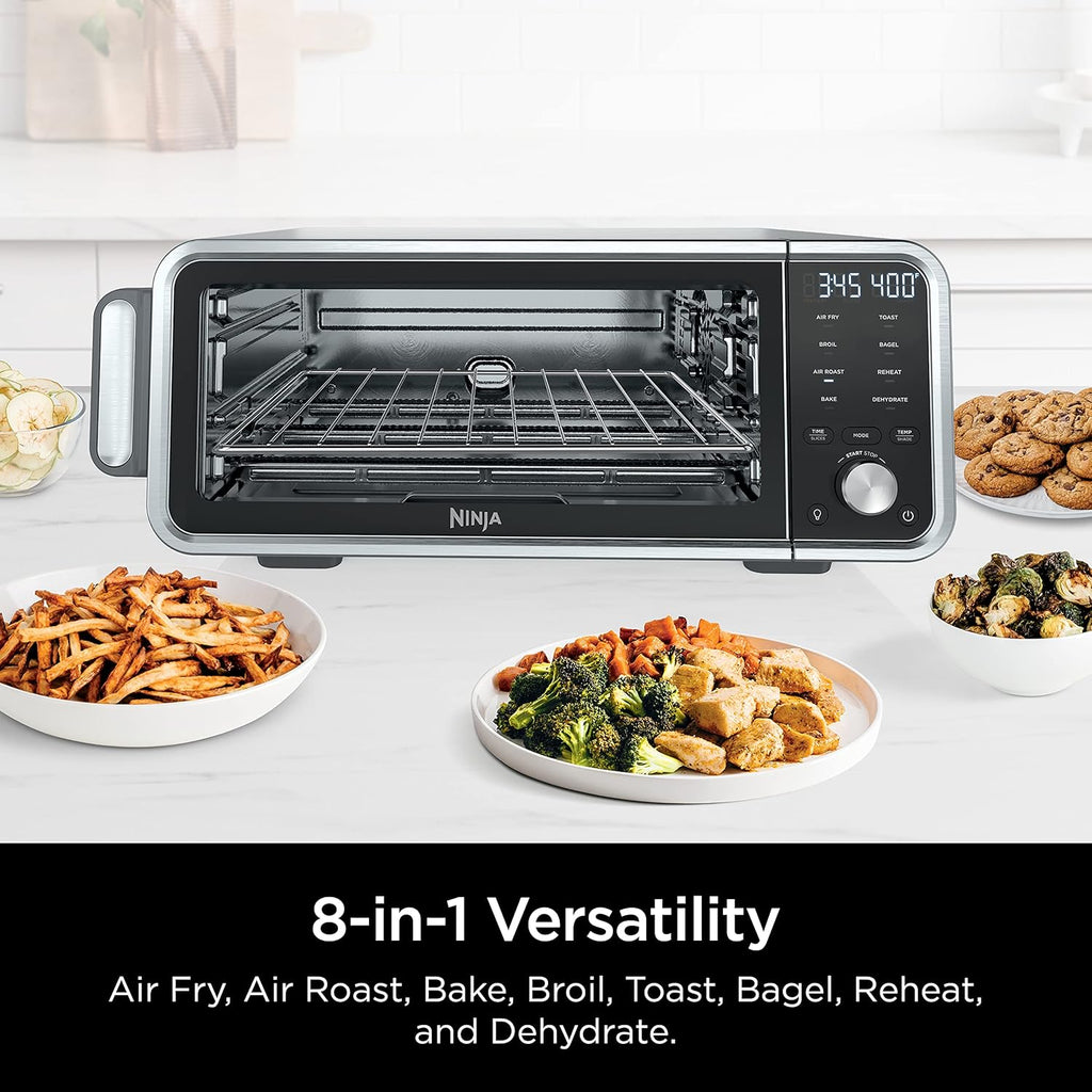 8-in-1 Digital Air Fry Oven with Air Fry Basket, Wire Rack & Crumb Tray, Silver E2685