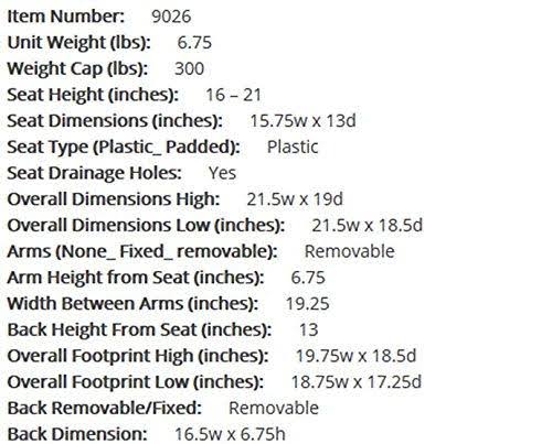 Deluxe Bath Seat with Back & Arms N8912