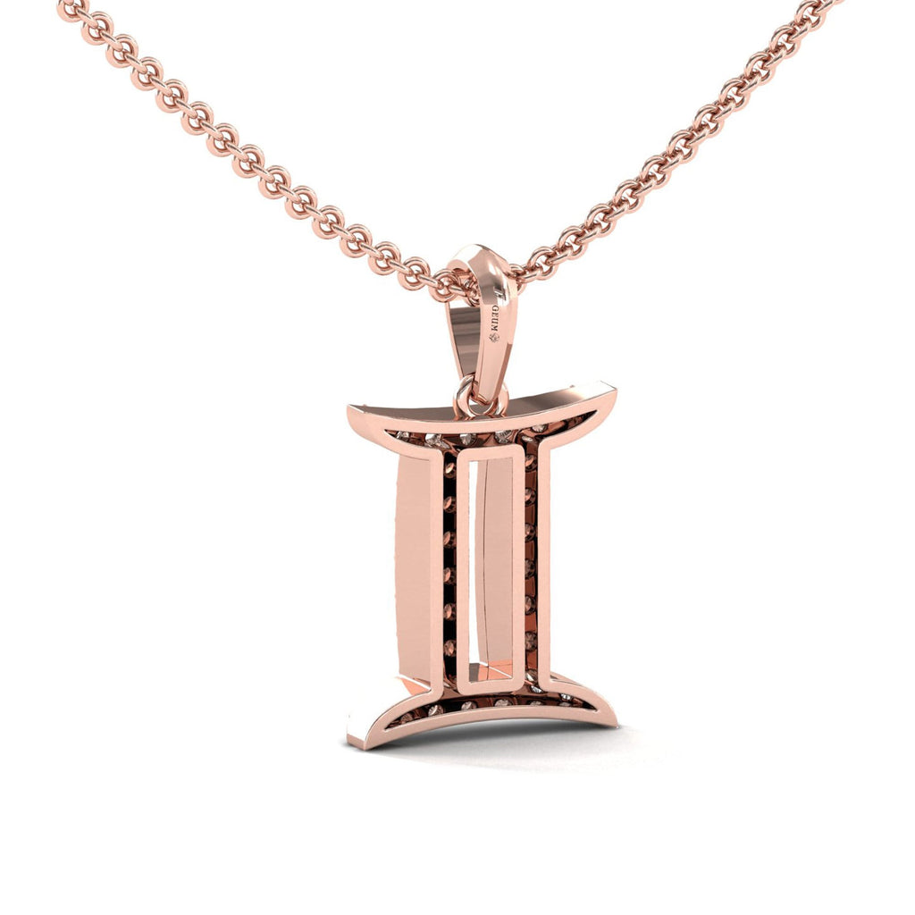 18Kt Yellow Rose White Gold Diamond Pendant N2713