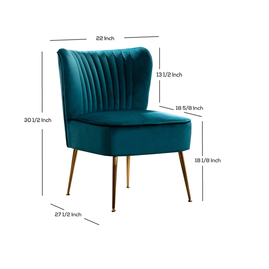 Tan Velvet Upholstered Accent Chair Z5577