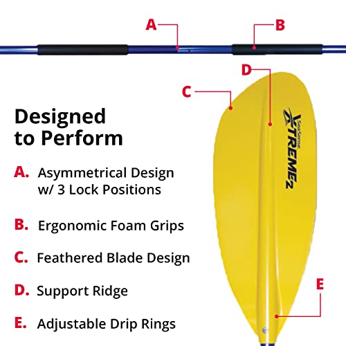96” Fiberglass Reinforced Nylon 2-Piece Kayak Paddle D927