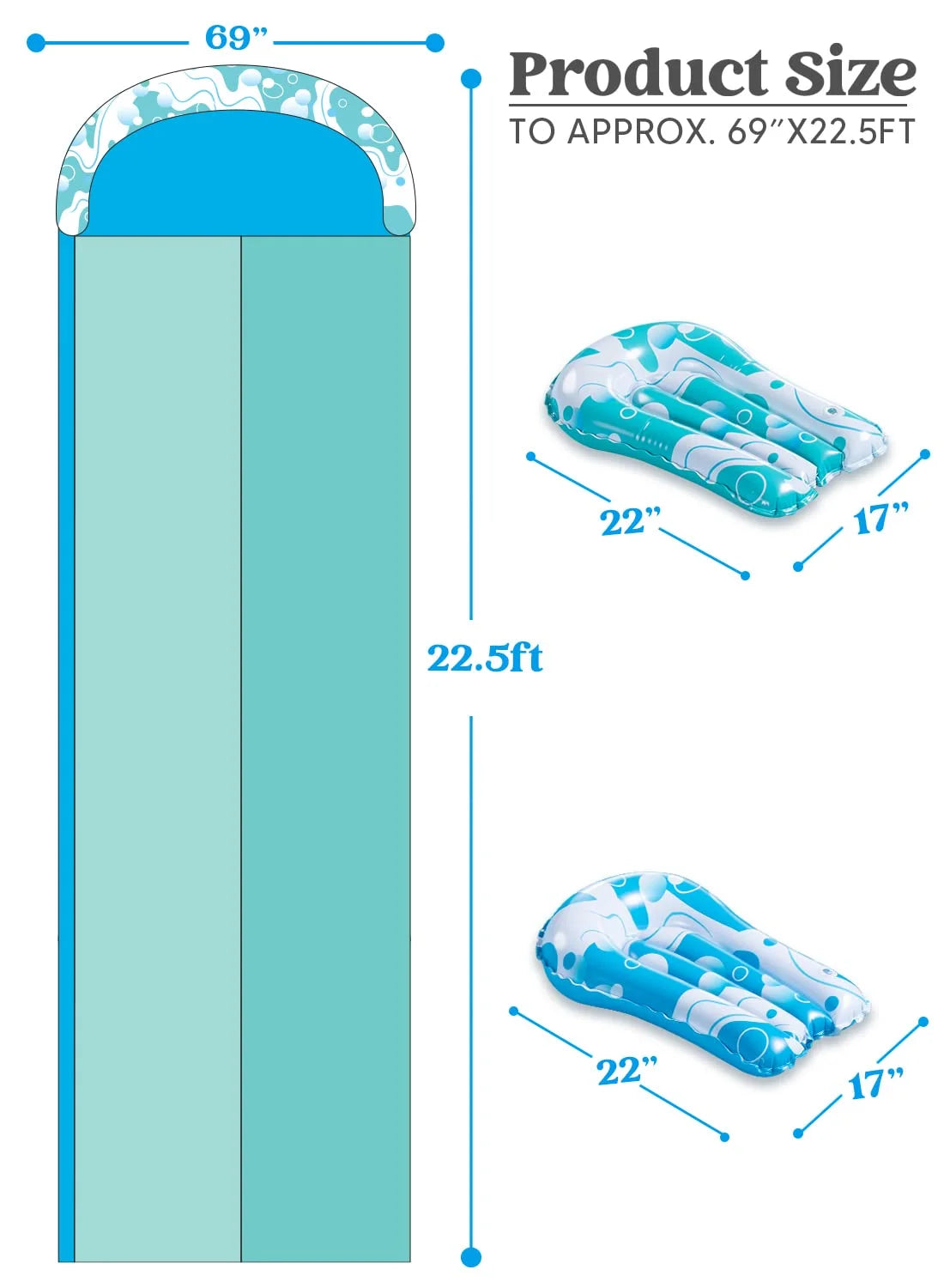 Water Slides with 2 Boogie Boards E950406