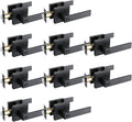 Matte Black Zinc Alloy Privacy Door Lever Lock C301