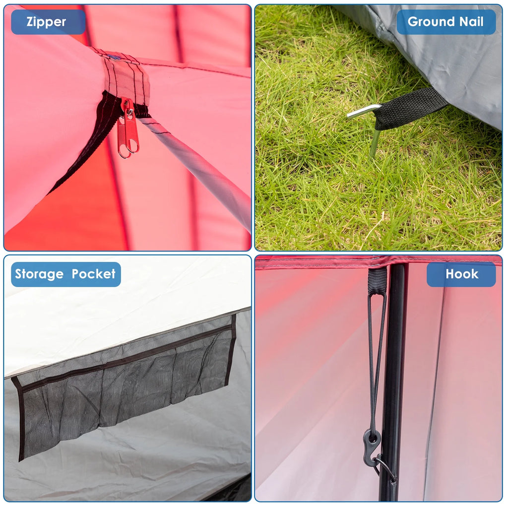10 Person Waterproof Cabin Tent with Rainfly A166077