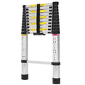 Aluminum Telescoping Ladder, Non-Slip Folding Ladder with Foot Pad W90440