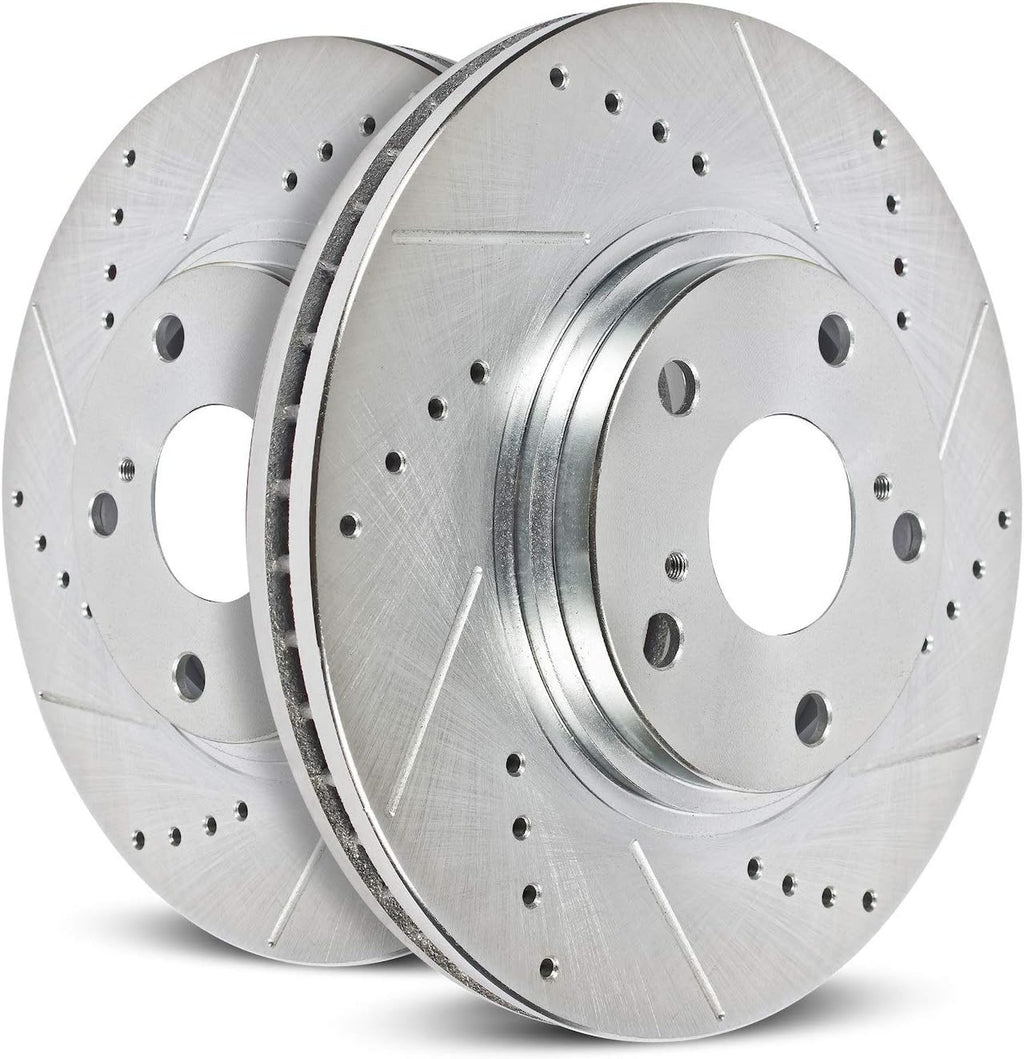 Front Evolution Drilled & Slotted Rotor Pair S2622