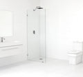 Frameless Fixed Glass Panel Brushed Nickel G9274