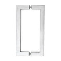 Brushed Stainless 24x22 Glass Mounted Pull Handle W75835