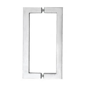 Brushed Stainless 24x22 Glass Mounted Pull Handle W75835