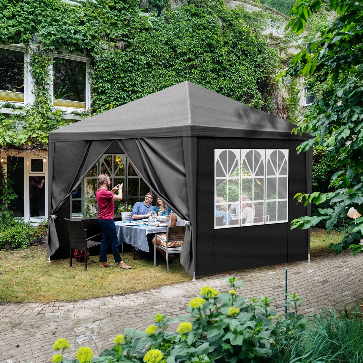 10' x 30' Canopy Tent with 7 Walls White Y514