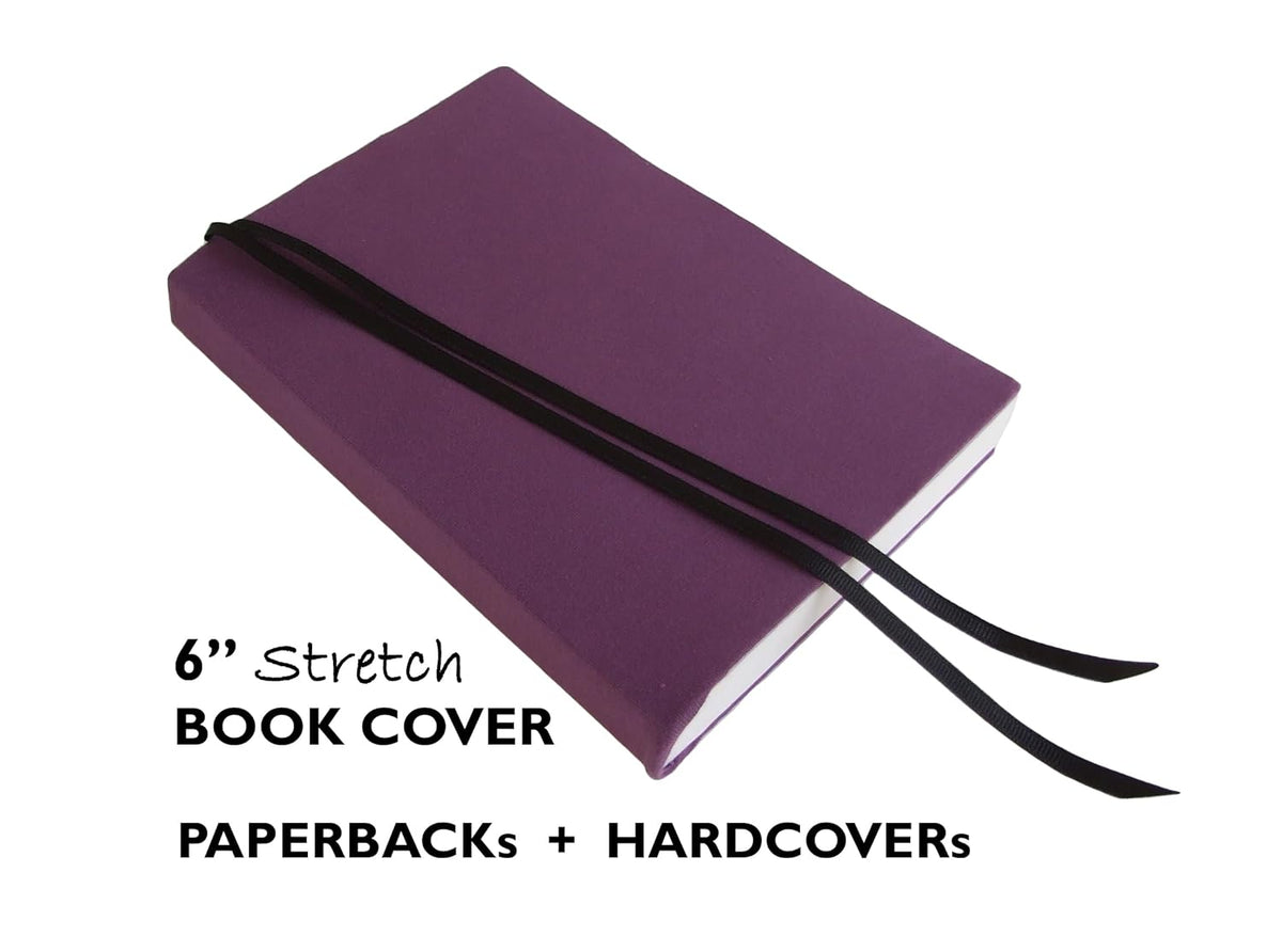 6x9 Purple Fabric Stretch Book Cover L92576