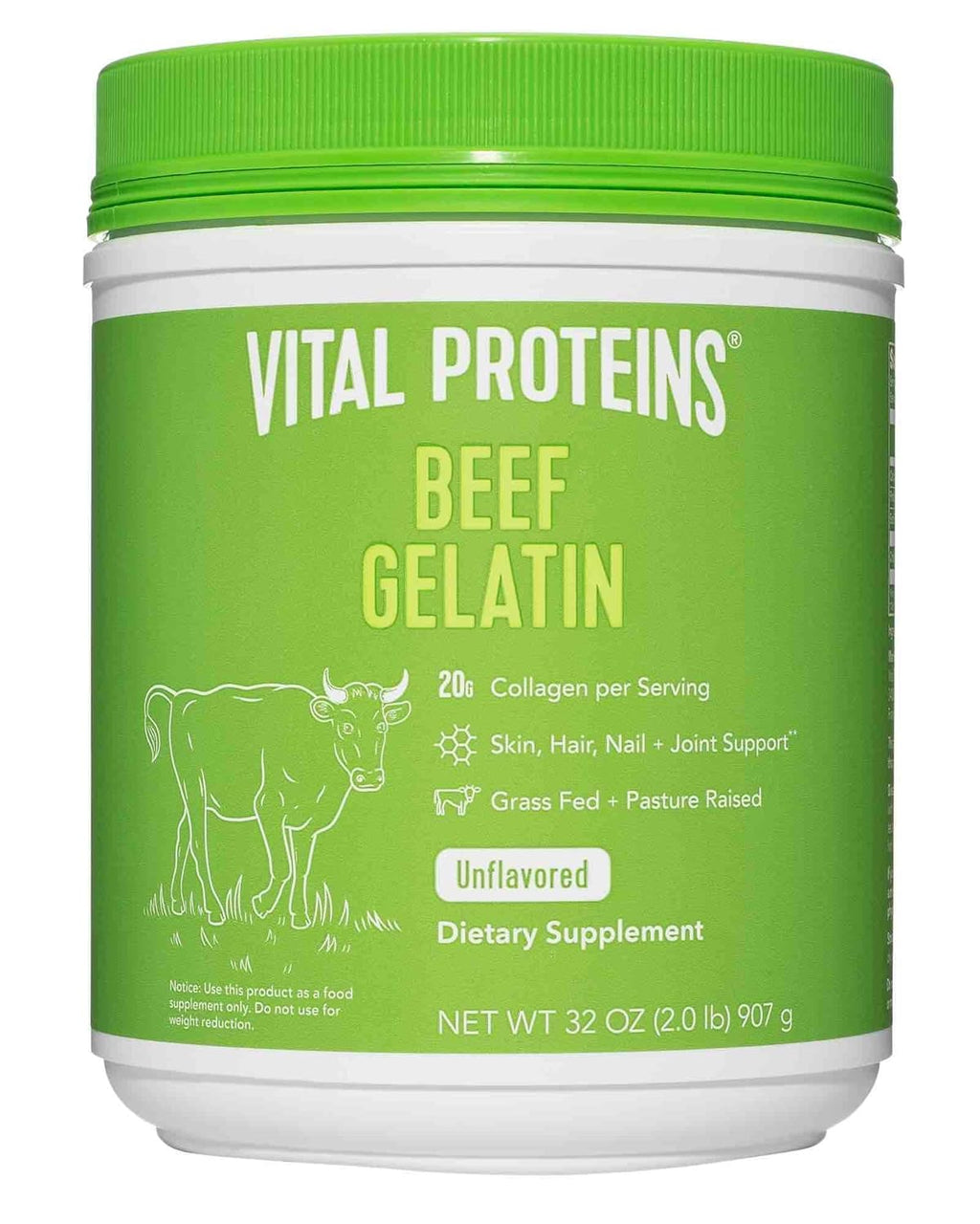 Beef Gelatin Powder, Non-GMO, Gluten & Dairy Free - 32 oz N4396