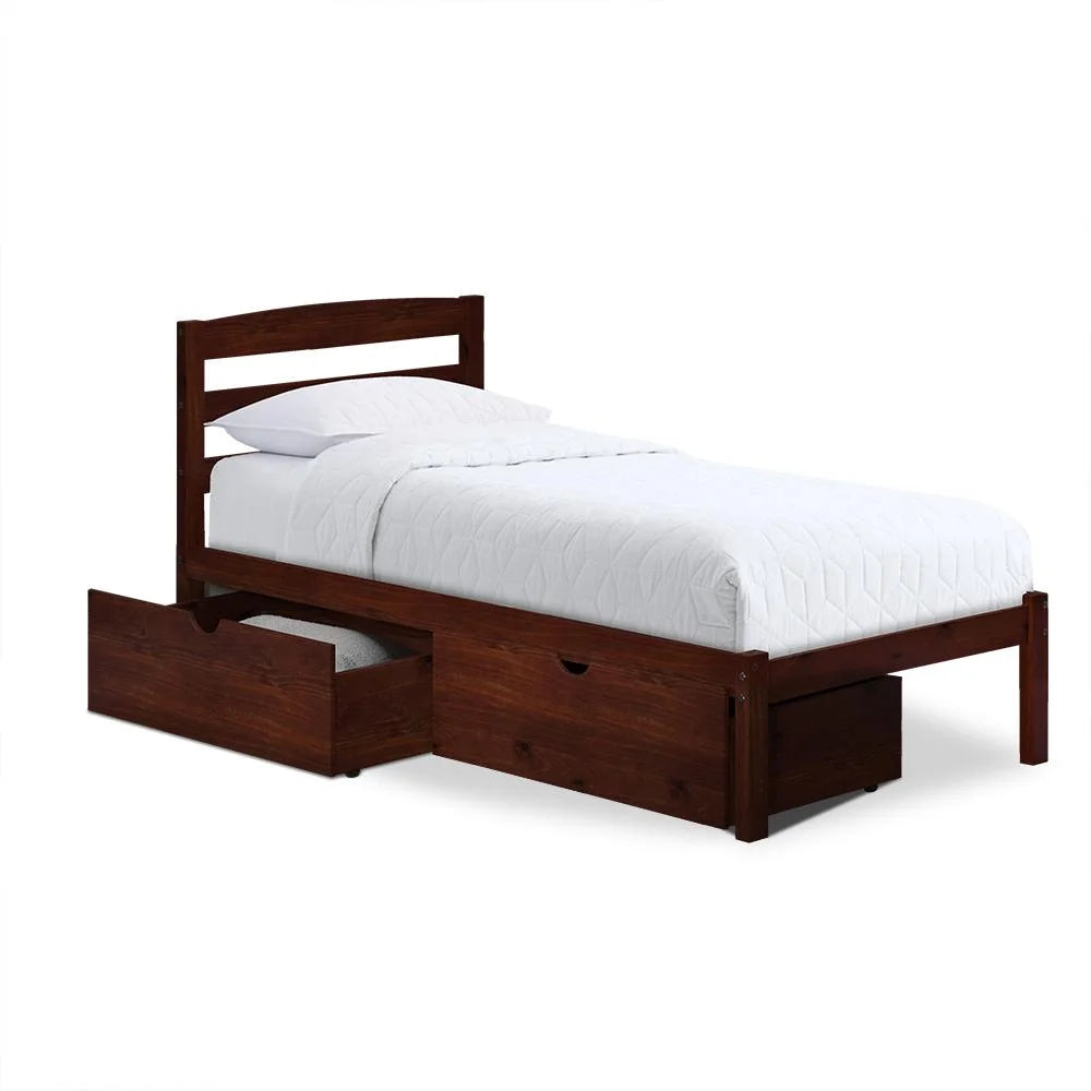Twin Bed with Two Storage Drawers Y825