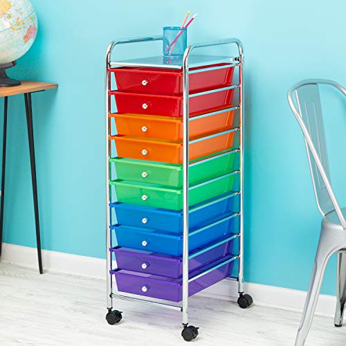 Rolling Storage Cart with 12 Plastic Drawers I98496