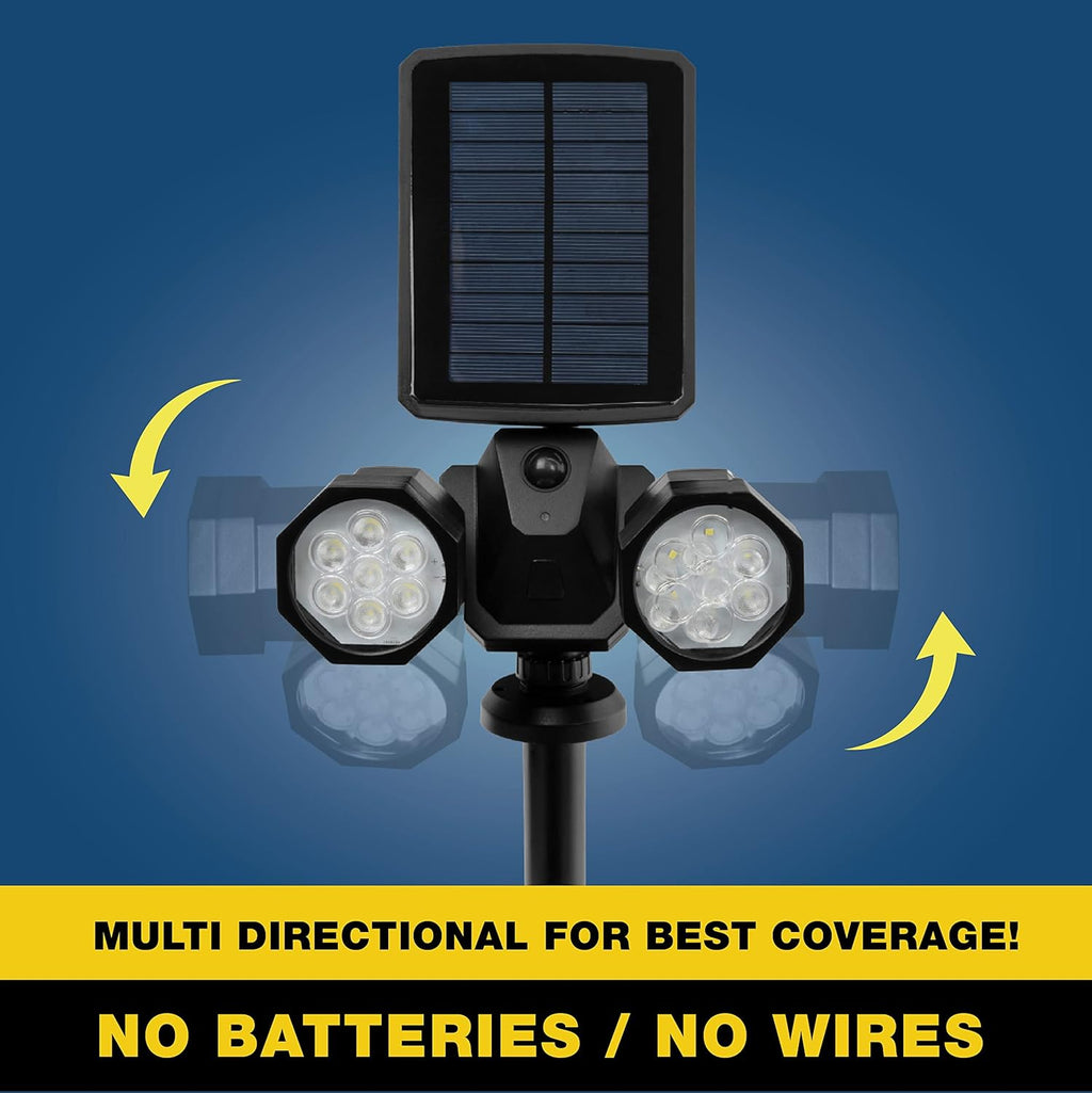 Solar Lights Outdoor with Motion Sensor 14 LED Waterproof Landscape Spotlights Set of 2 F3985