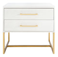 White 2-Drawer Nightstand U931