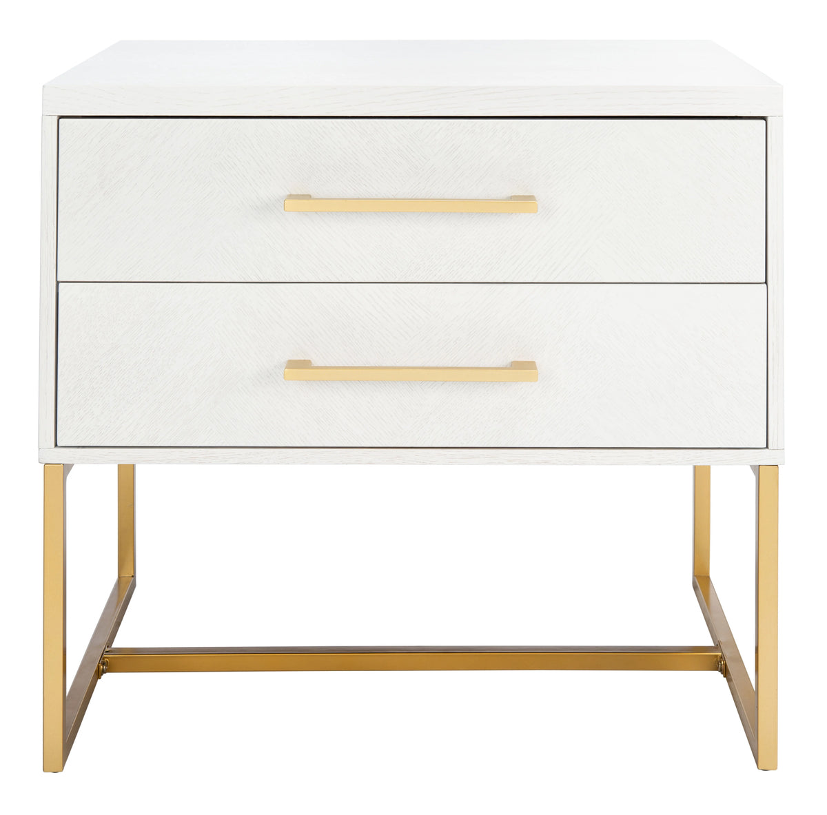 White 2-Drawer Nightstand U931