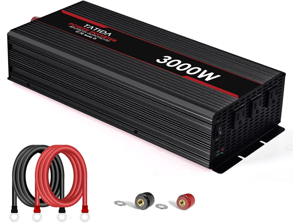 3000W Modified Sine Wave Power Inverter with 3 AC Outlets A964821