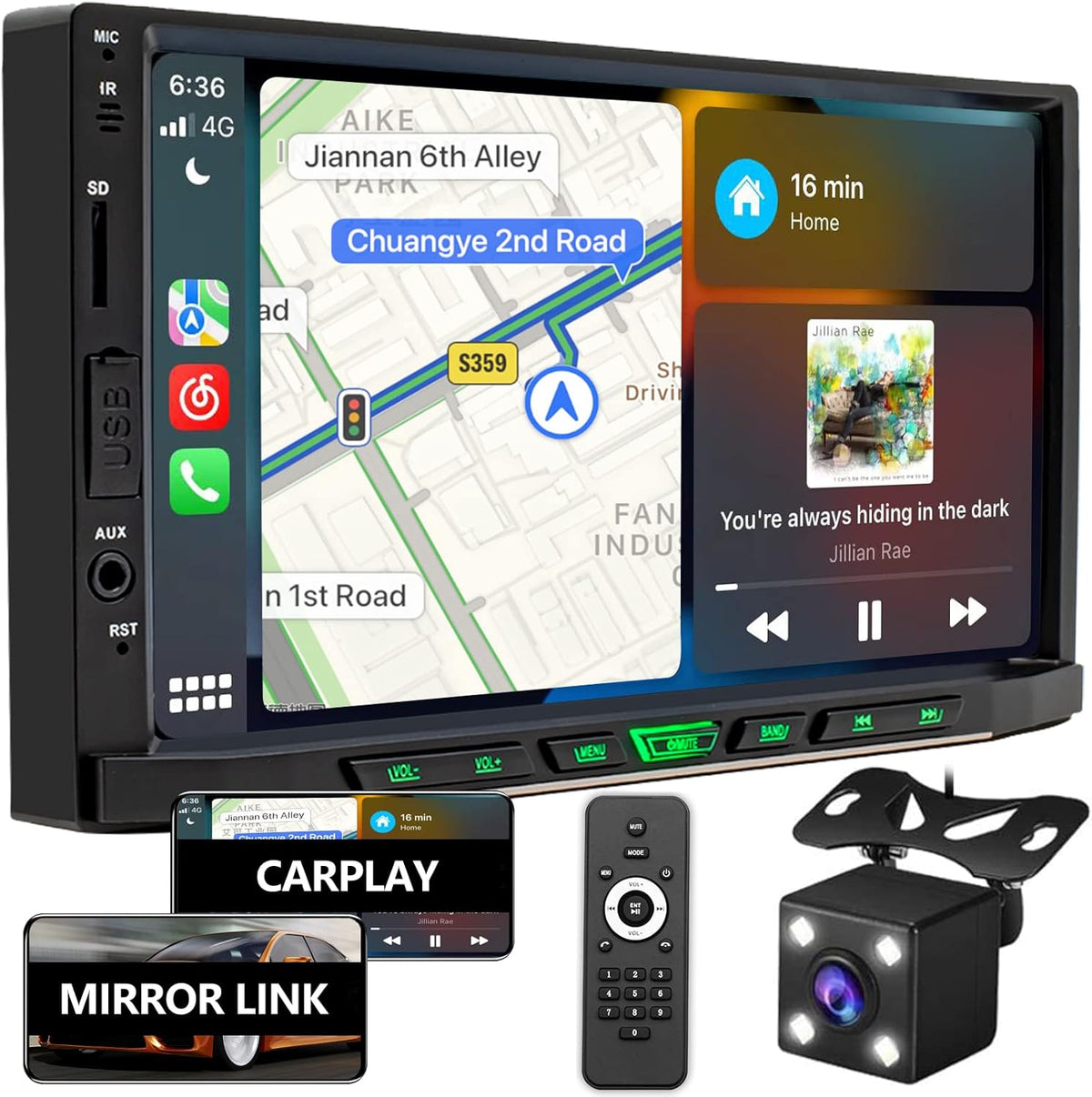 7 Inch Touchscreen Car Stereo with Bluetooth 5.1, Backup Camera C124826