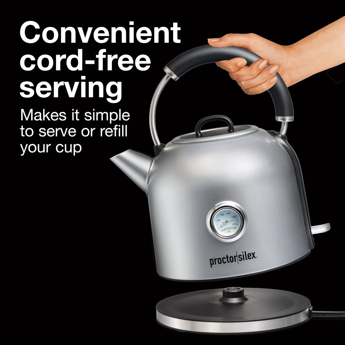 Electric Dome Kettle 1.7 Liter Stainless Steel A589587