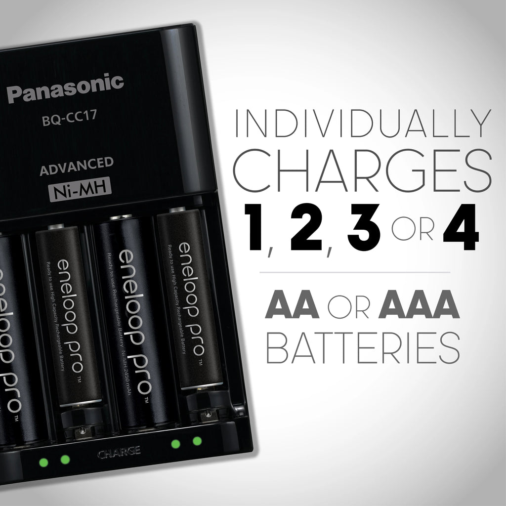 Battery Charger with 4-Pack AA Rechargeable Batteries R36459