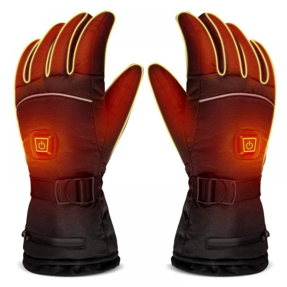 Electric Battery Heated Gloves, Waterproof Touchscreen, 3 Heating Mode Winter Warm Gloves W450974