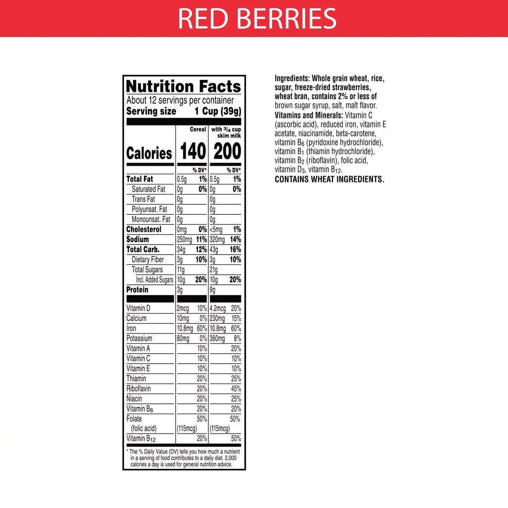 Red Berries Cold Breakfast Cereal (Pack of 24) Y662
