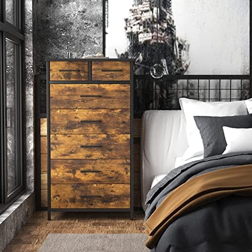 6 Drawer Industrial Wood Dresser E4886