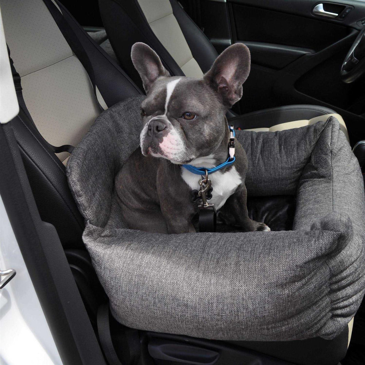 Gray Memory Foam Dog Car Bed Y8945