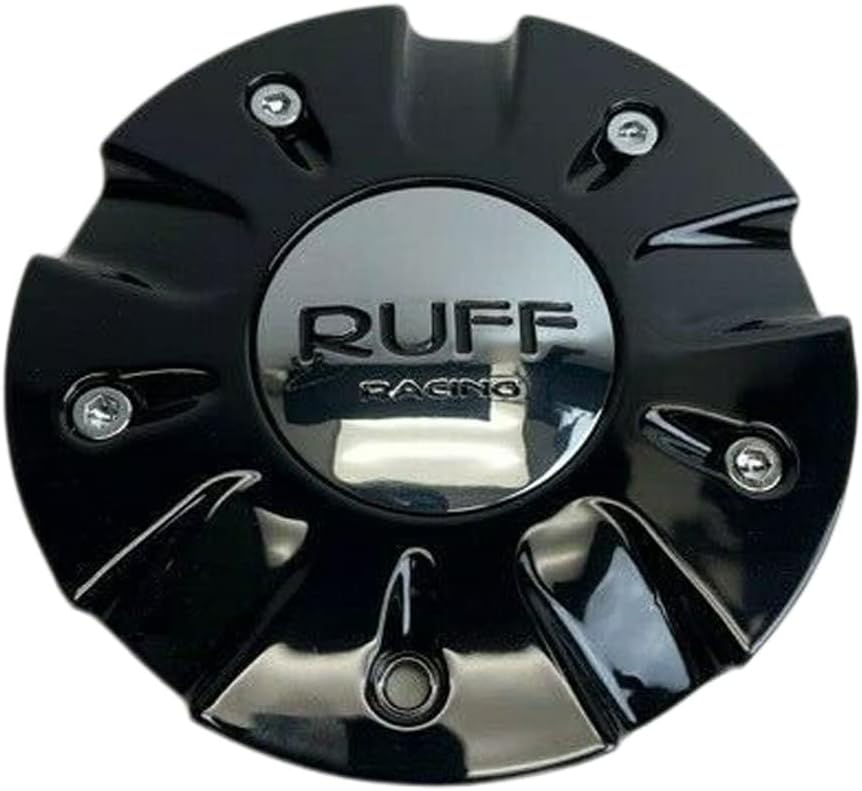 Gloss Black and Chrome Wheel Center Cap Pack of 2 B119