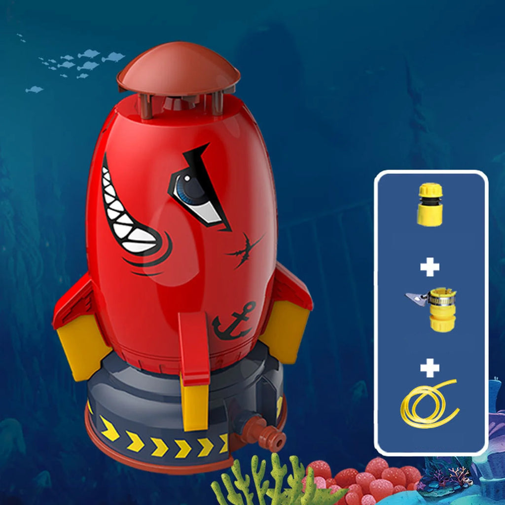 Rocket Launcher Toys Outdoor Water Pressure Lift Sprinkler Toy red O194395