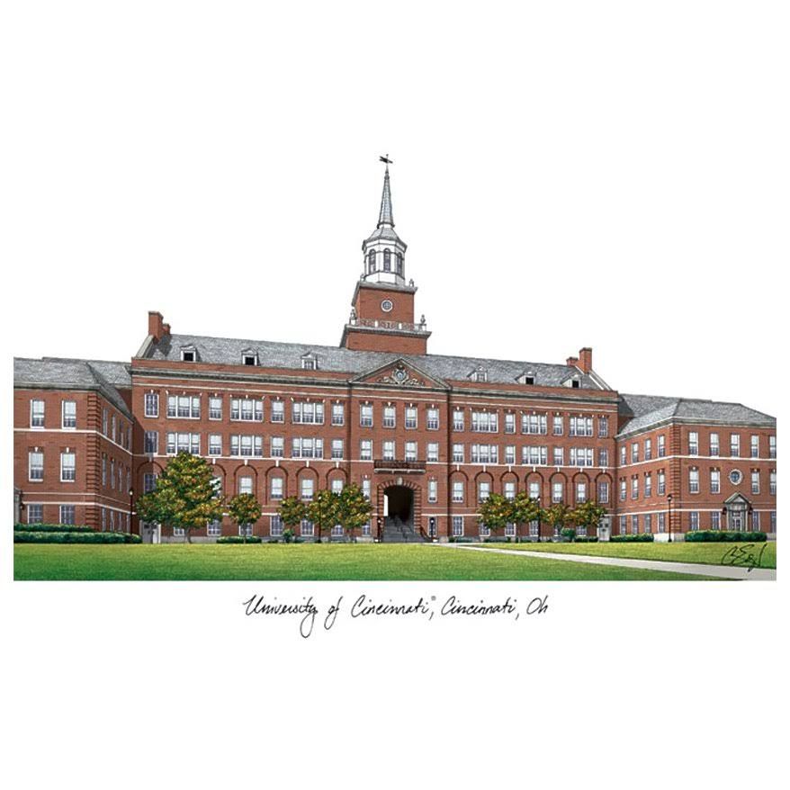 University of Cincinnati Lithograph Print Z12420