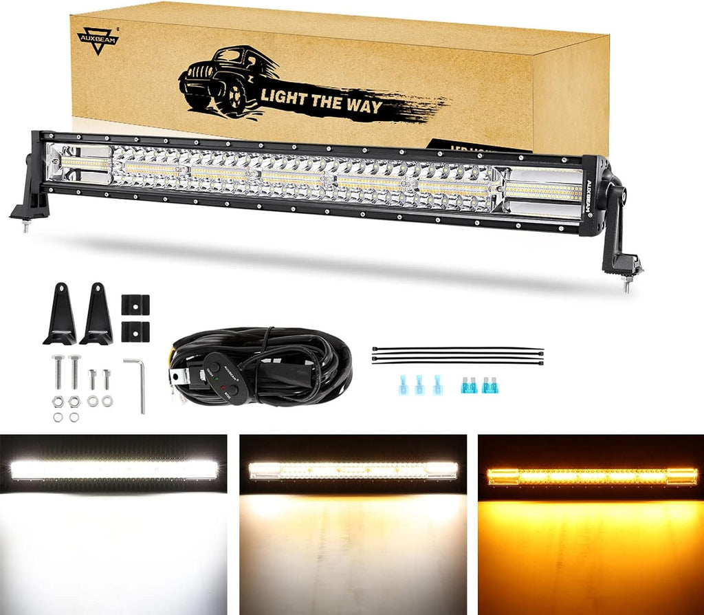 32 Inch Amber White LED Light Bar S742