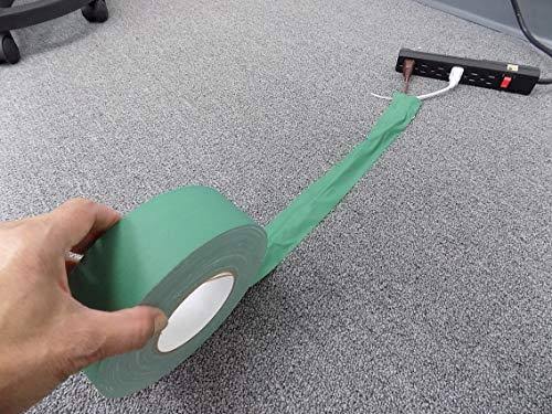 Green Low Gloss Gaffer Tape 2 in. x 60 Yards Pack of 24 D669954