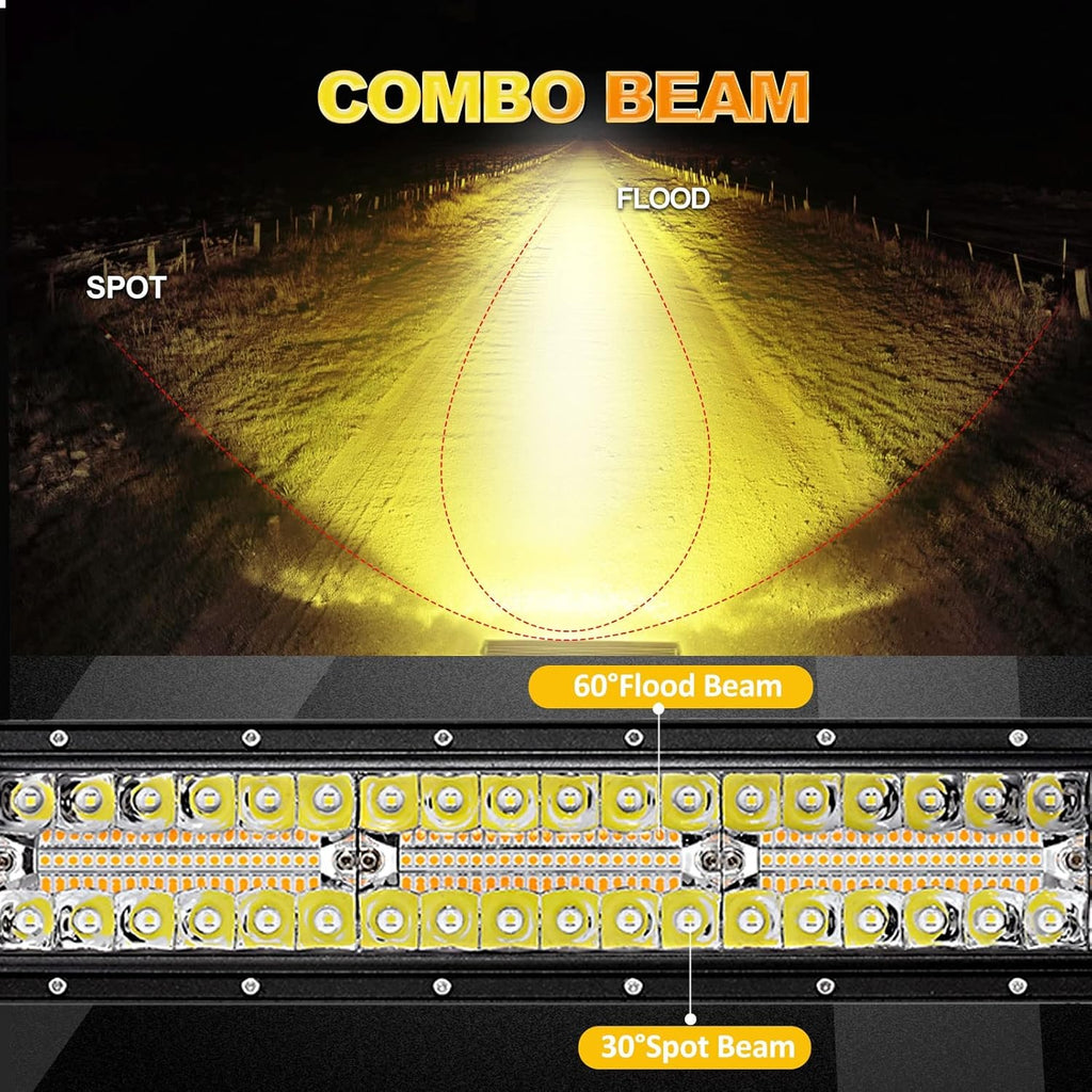 32 Inch Amber White LED Light Bar S742