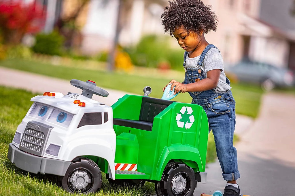 Toddler Recycling Truck Ride On Toy with 6 Volt Battery and Charger Y495