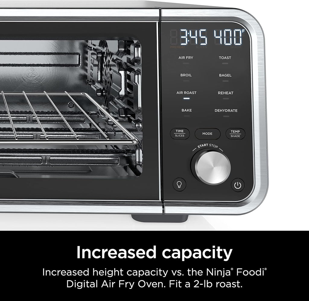 8-in-1 Digital Air Fry Oven with Air Fry Basket, Wire Rack & Crumb Tray, Silver E2685