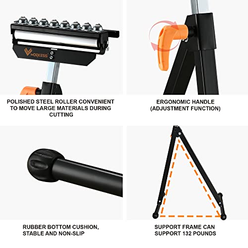 Roller Support Stand 132 Lbs Load Capacity Twin Pack O107