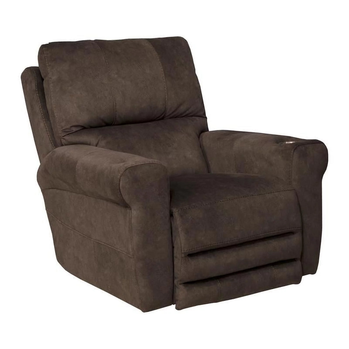 Chocolate Fabric Power Recliner Y4074