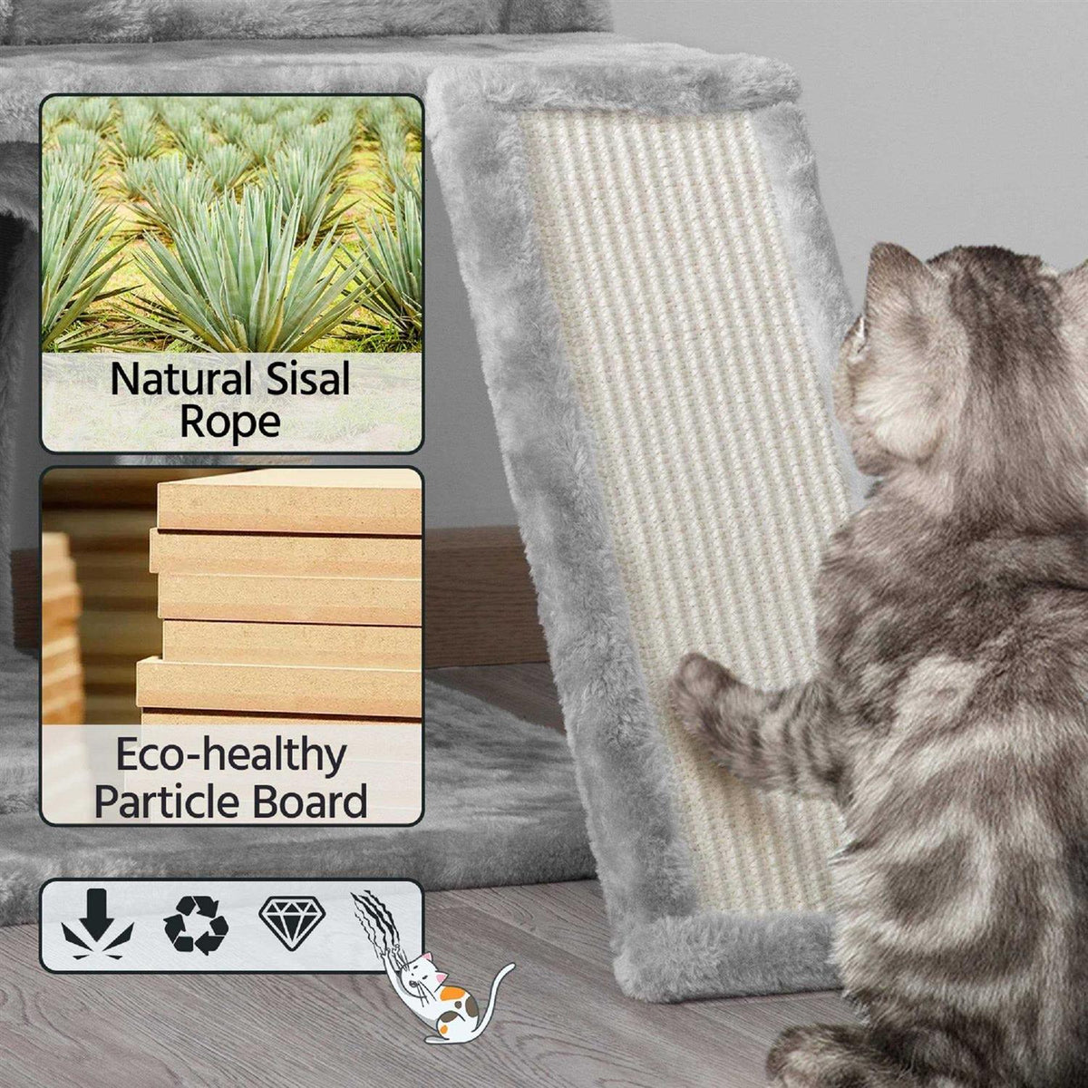 Cat Tree with 2 Condos S5000