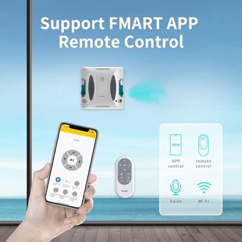 Window Cleaner Robot Double-Sided Spray Water 3800Pa Suction D836
