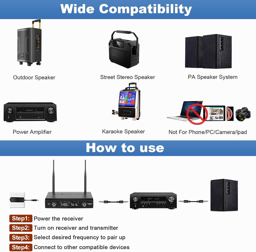 UHF Wireless Handheld Microphone System with Case L963157