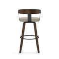 Polyurethane Swivel Counter Stool in Cream/Warm Gray/Black J29029
