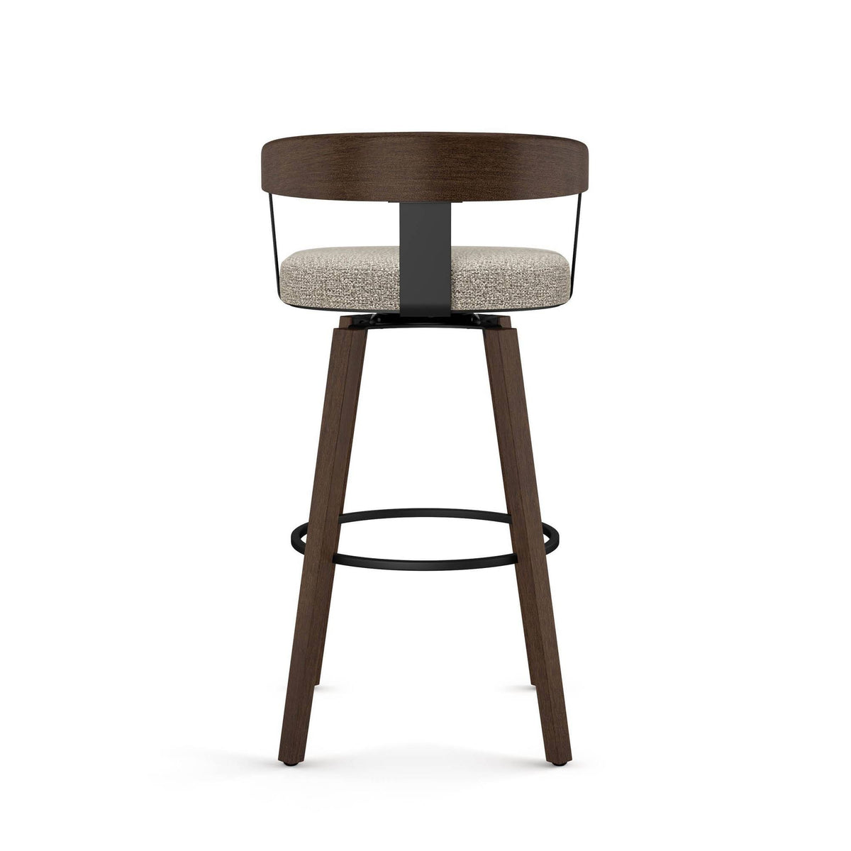 Polyurethane Swivel Counter Stool in Cream/Warm Gray/Black J29029
