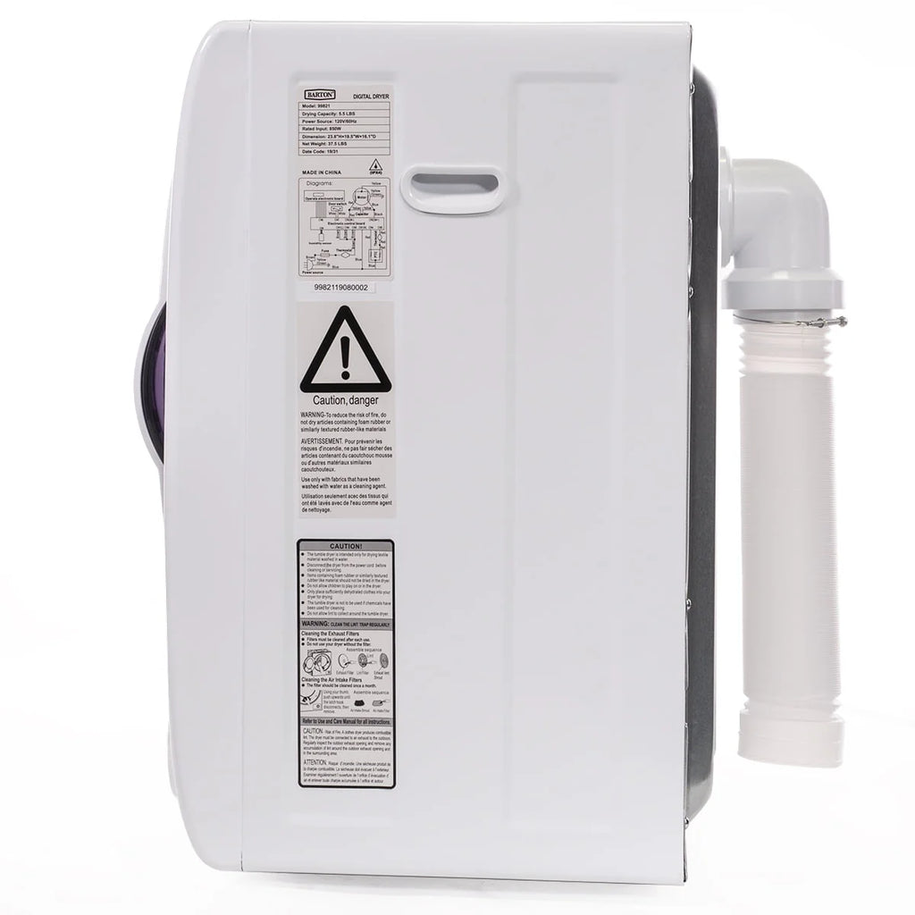 850W Digital Automatic Front Load Laundry Dryer N39863