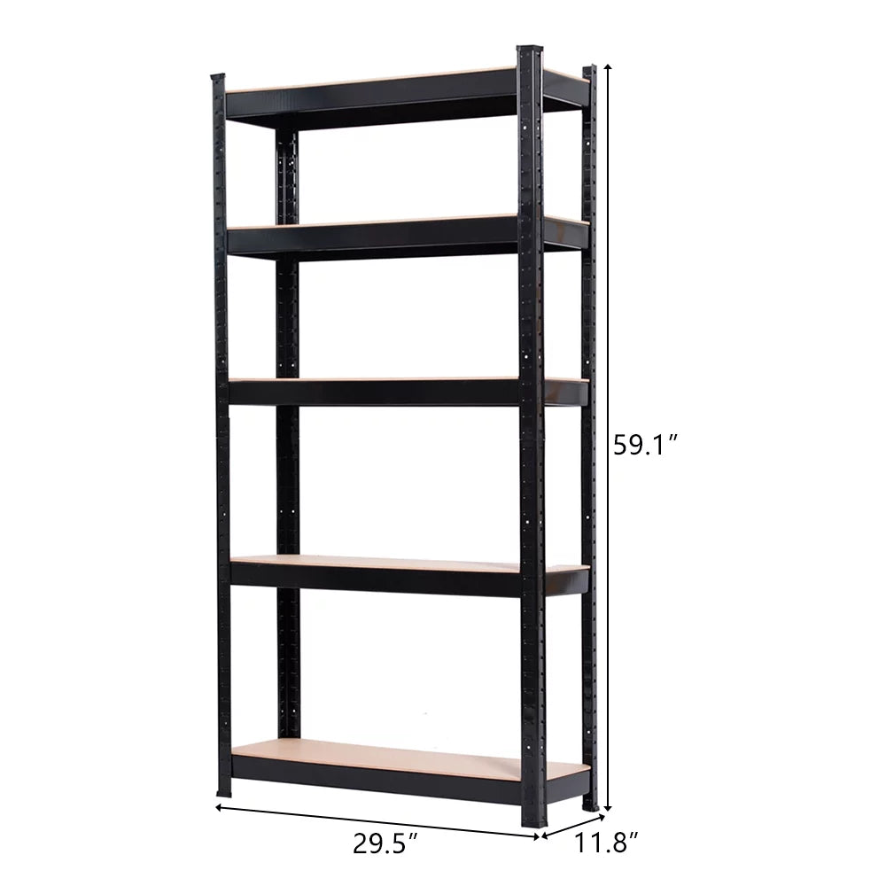 5 Tier Adjustable Metal Storage Shelving Unit Y3836