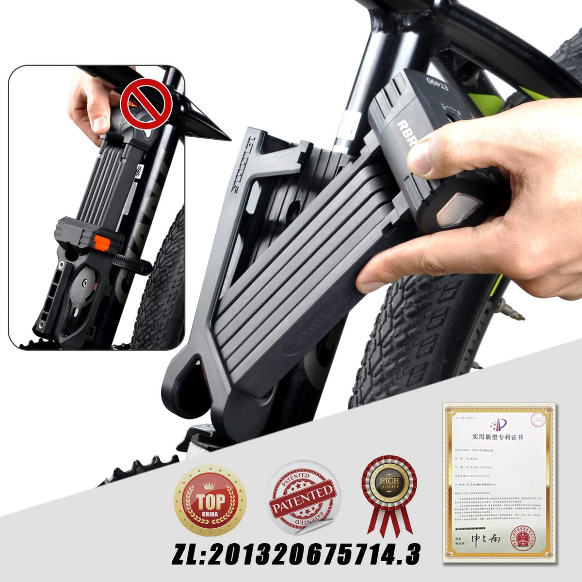 Compact Folding Bike Lock Pack of 2 X954561