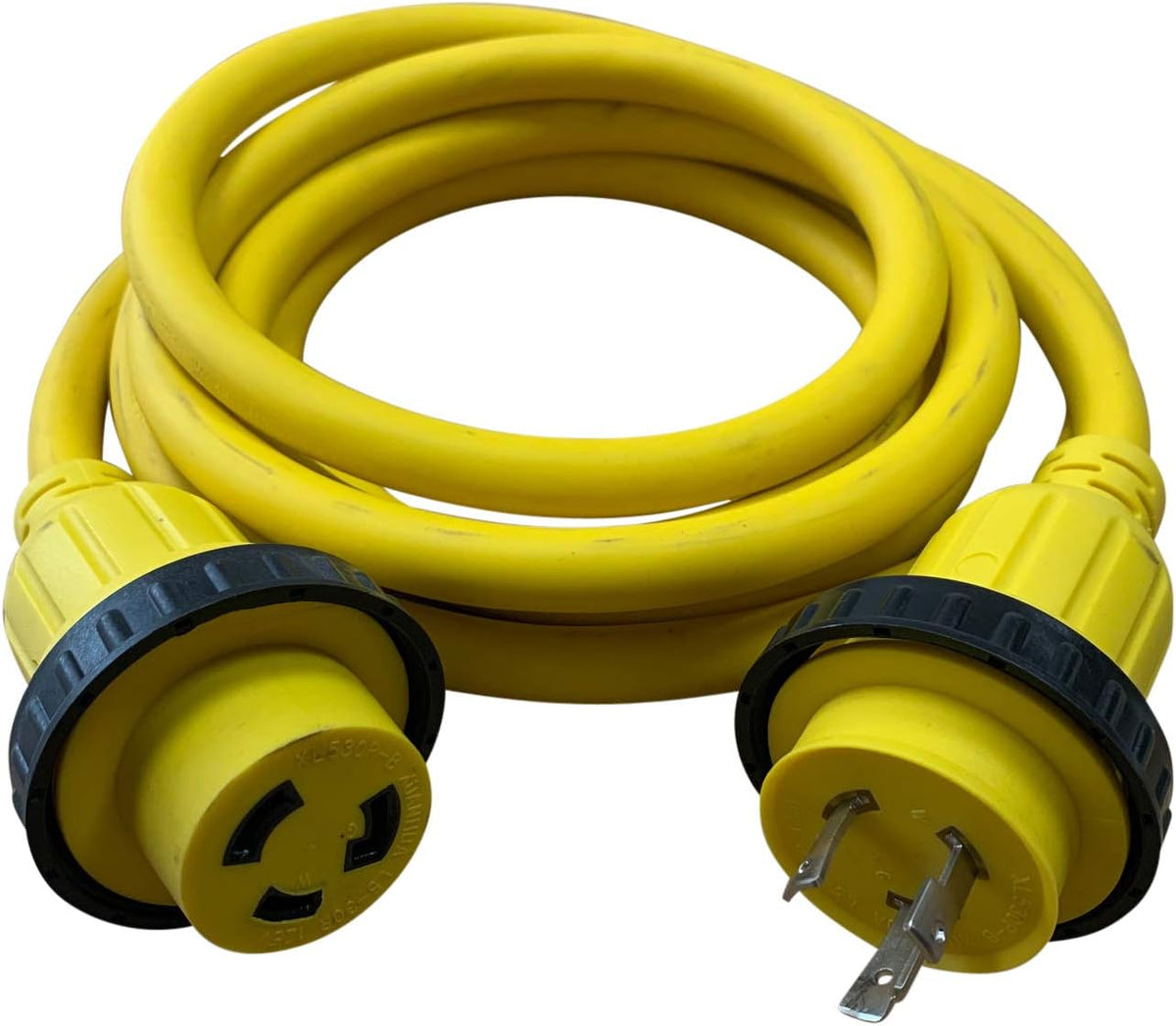 25 FT 30 Amp 125 Volt Yellow Marine Shore Power Extension Cord N885135