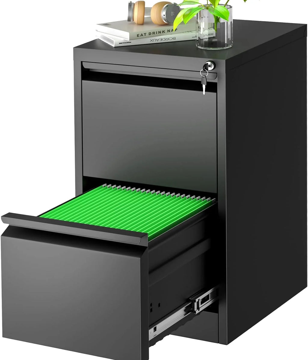 2 Drawer Metal Vertical File Cabinet with Lock S1883